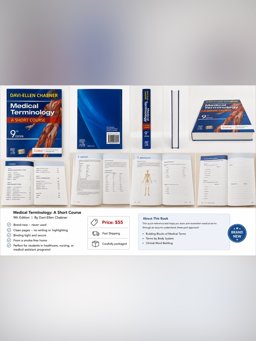 Blue Medical Terminology Textbook - 9th Edition